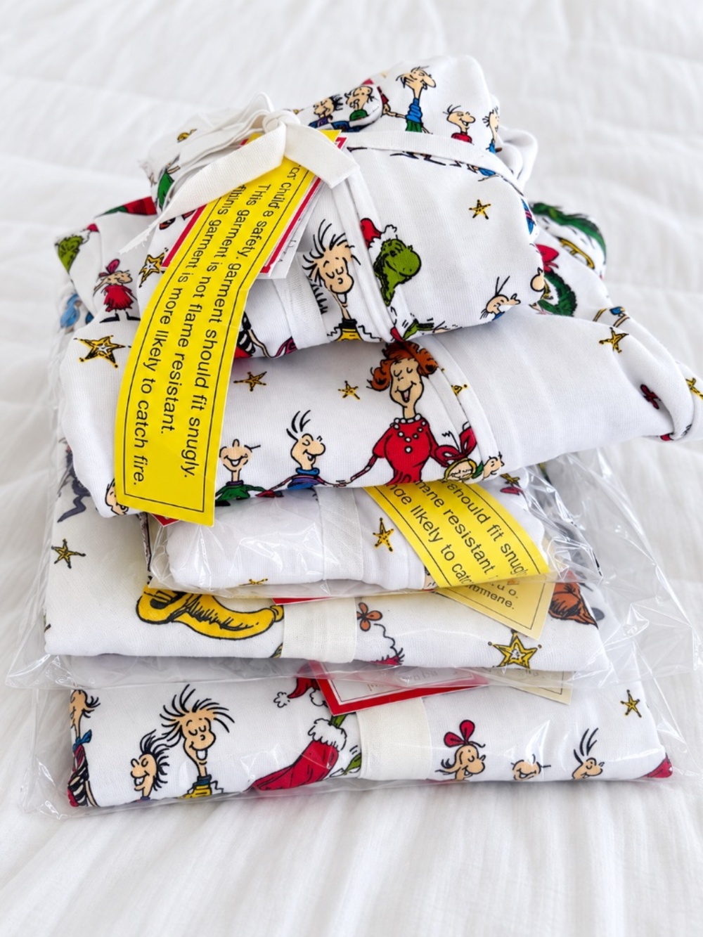 Pottery Barn Kids Grinch Christmas Pajamas Set of 5 Baby Toddler NEW